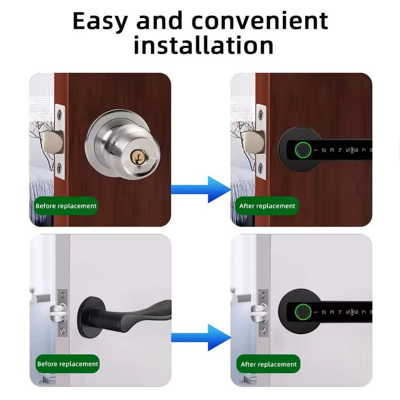 Smart Fingerprint Door Lock With Bluetooth Password And App Control 9