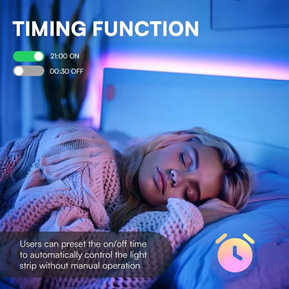 App Controlled LED Strip Lights With Music Sync And Color Changing Effects 1