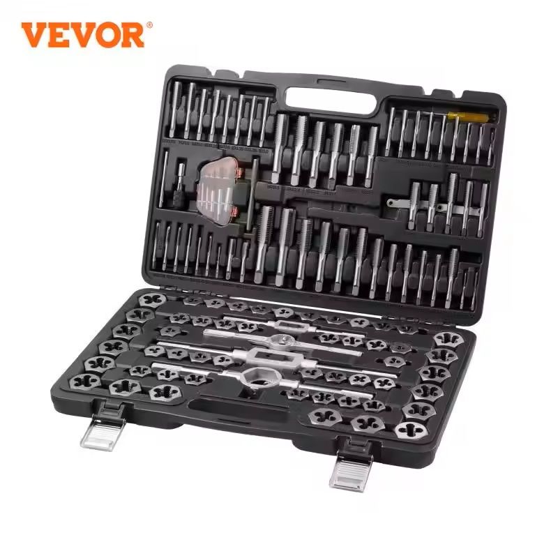 Tap And Die Set With 116 Pieces In Metric And SAE Sizes 0