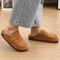 Womens Cork Suede Mules with Arch Support and Antislip Sole