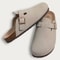 Womens Cork Suede Mules with Arch Support and Antislip Sole