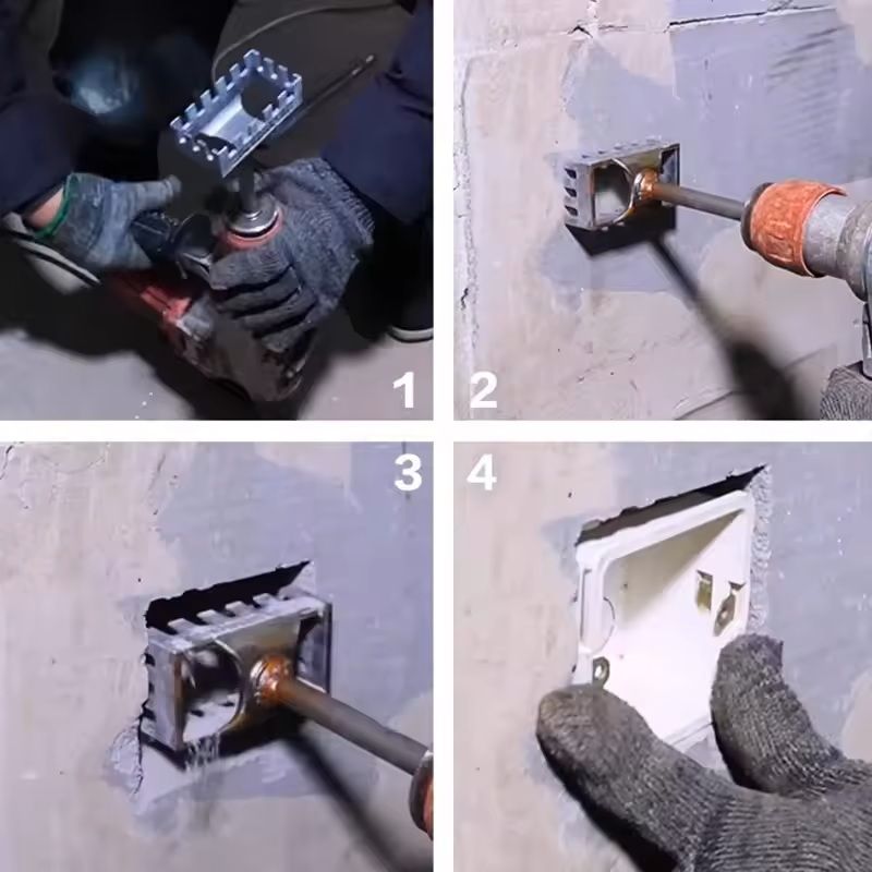 Electric Hammer Hole Punch Tool For 86 Line Socket Box 0