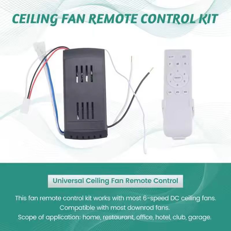 Universal Ceiling Fan Remote Control Kit With 6 Speeds And Timer 1