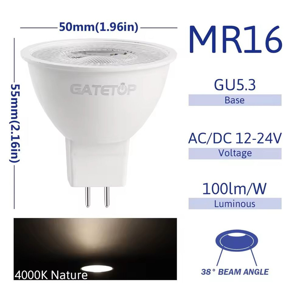 MR16 LED Spotlight Bulb With GU53 Base Per Piece 3W To 8W 9