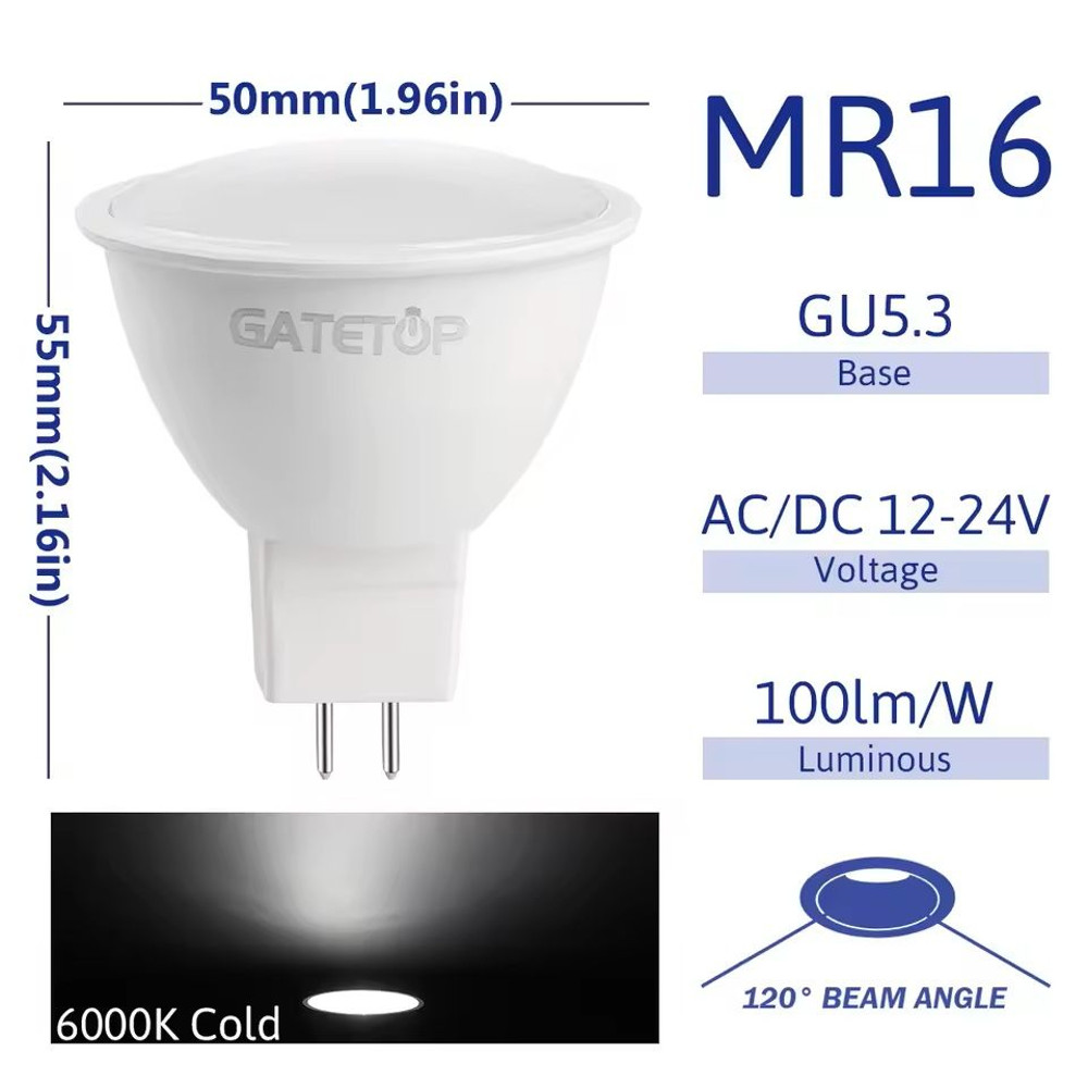 MR16 LED Spotlight Bulb With GU53 Base Per Piece 3W To 8W 5