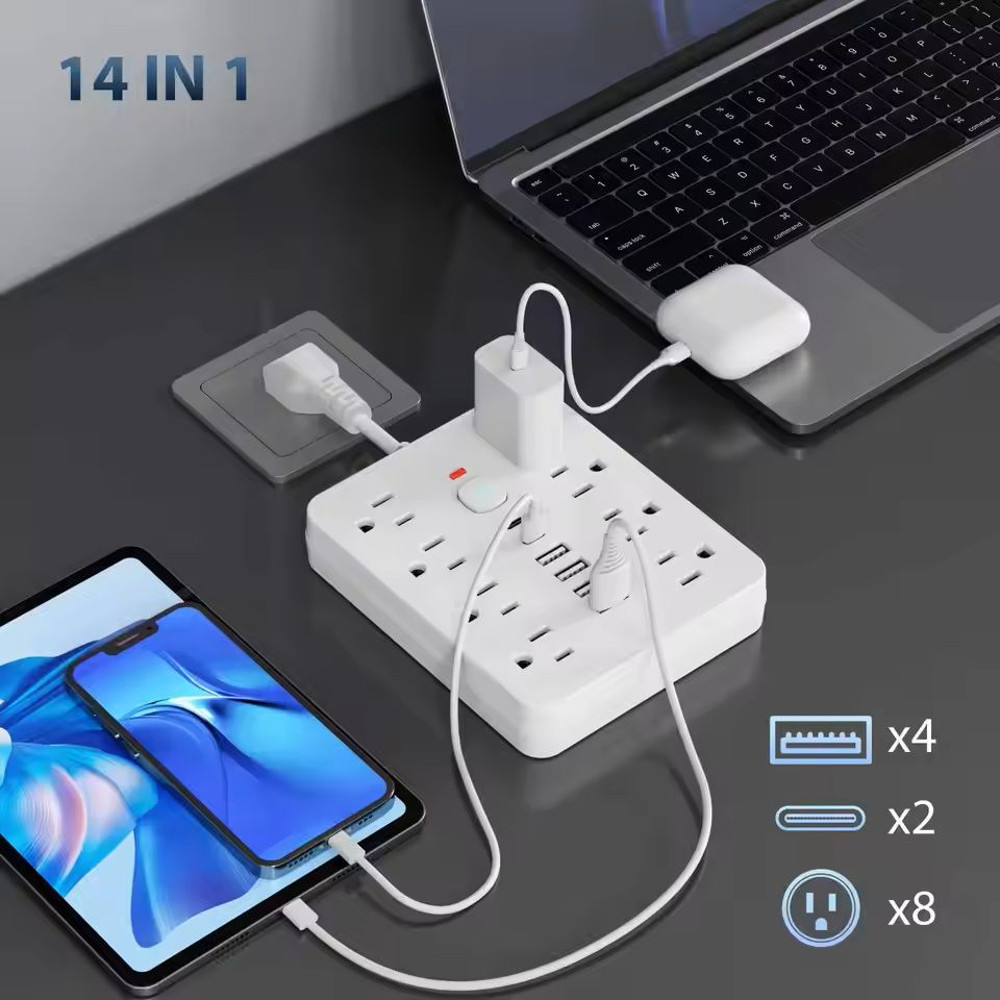 Power Strip With Surge Protection And USB Charging For Home Or Office 5