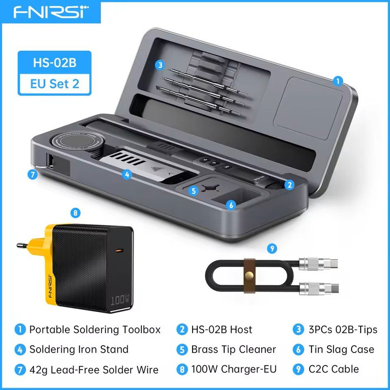 Adjustable Temperature Soldering Iron Set With Digital Control And PD Power Support 12