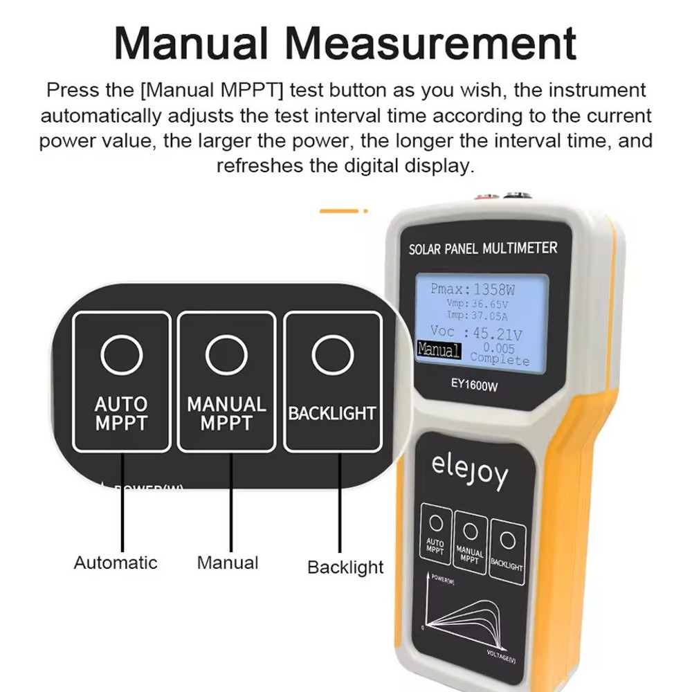 Photovoltaic Panel Voltage And MPPT Tester With LCD Display For Solar Systems 4