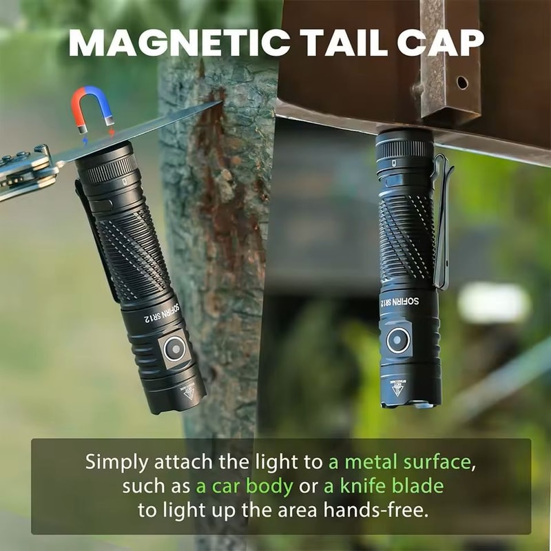 Rechargeable LED Flashlight With 1450 Lumens And USB C Charging For EDC Use 2