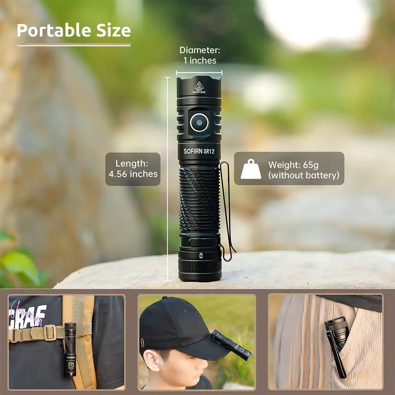 Rechargeable LED Flashlight With 1450 Lumens And USB C Charging For EDC Use 4