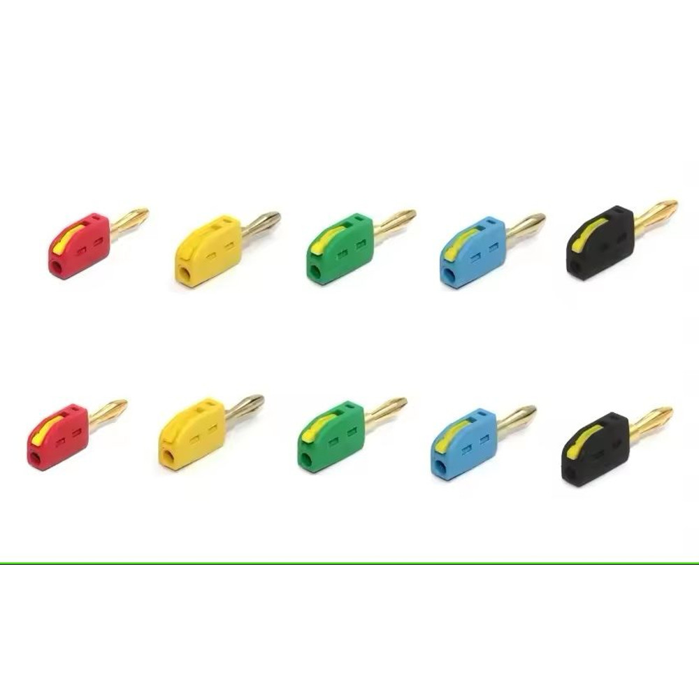 10 Piece GoldPlated Banana Plug Connector Set For High Current Electrical Testing 5