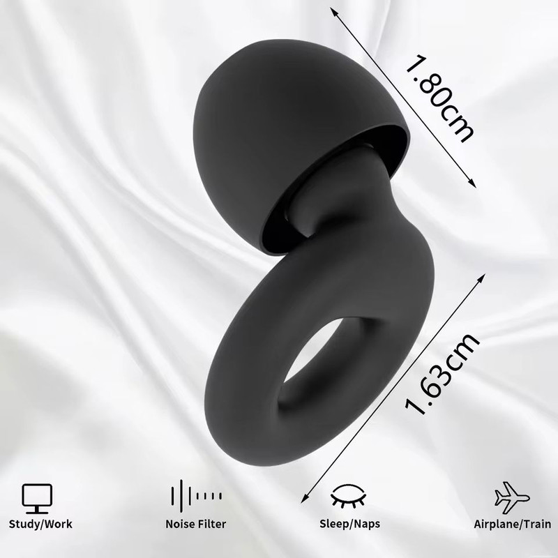Quiet Reusable Ear Plugs With MultiSize Tips For Sleep Work  Travel 1