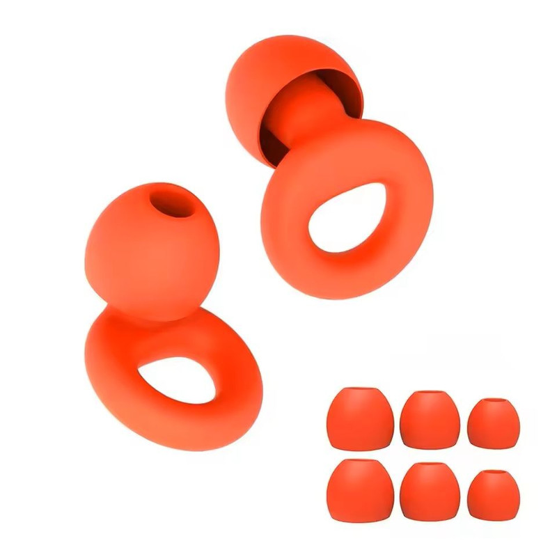 Quiet Reusable Ear Plugs With MultiSize Tips For Sleep Work  Travel 10