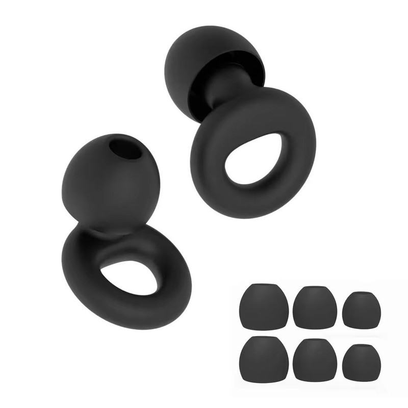 Quiet Reusable Ear Plugs With MultiSize Tips For Sleep Work  Travel 6