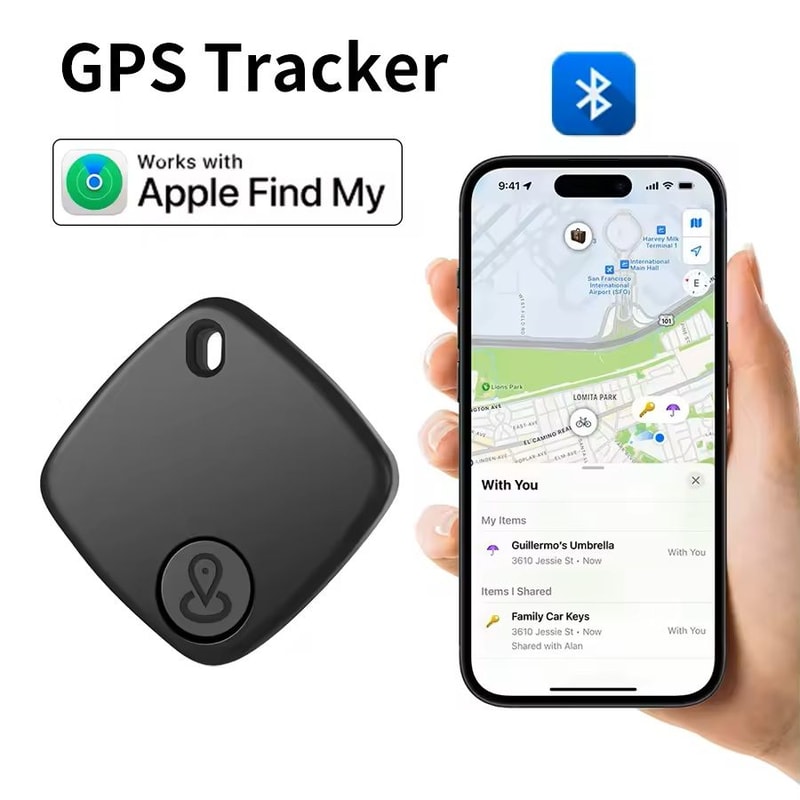 Mini Bluetooth GPS Tracker Tag For Pets Kids And Keys Works With Apple Find My 0