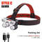 USB Rechargeable LED Headlamp With Built In Battery For Camping And Night Fishing 5