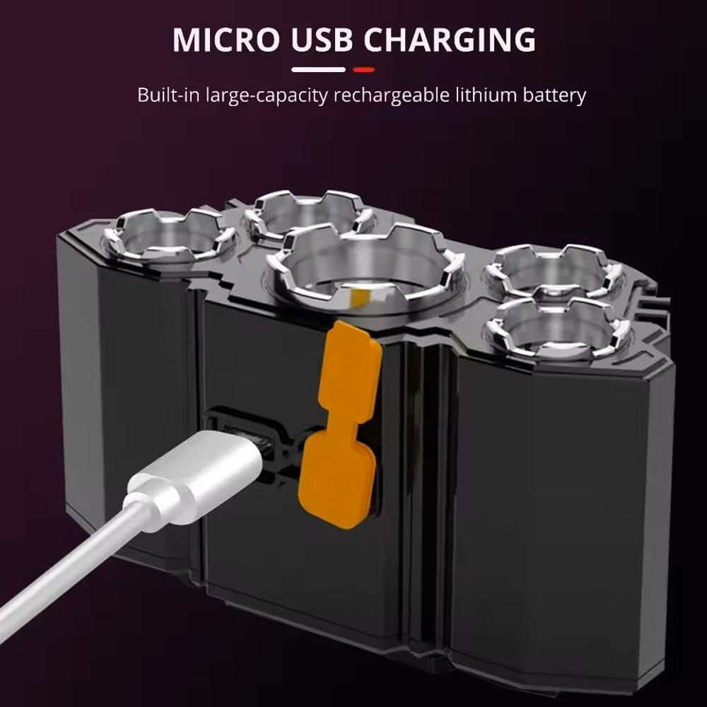 USB Rechargeable LED Headlamp With Built In Battery For Camping And Night Fishing 8