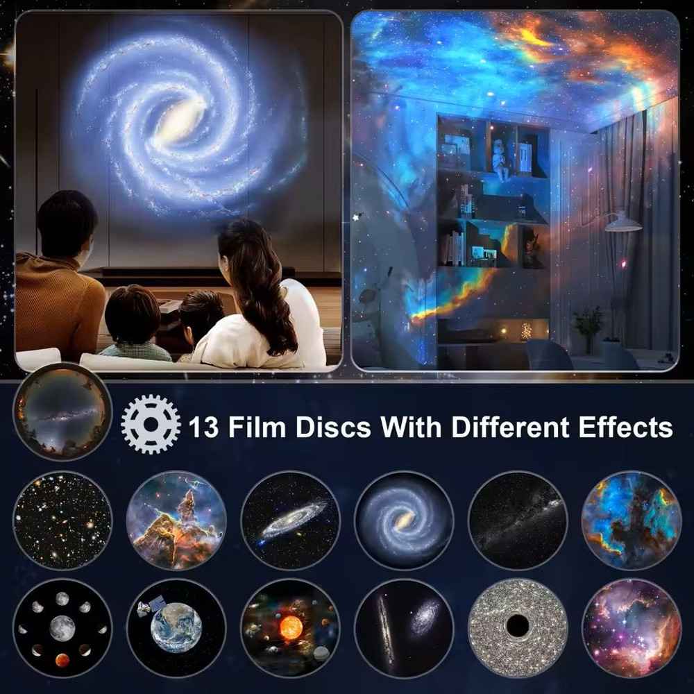 Galaxy Projector With Realistic Starry Sky And Solar System For Kids Bedroom 0