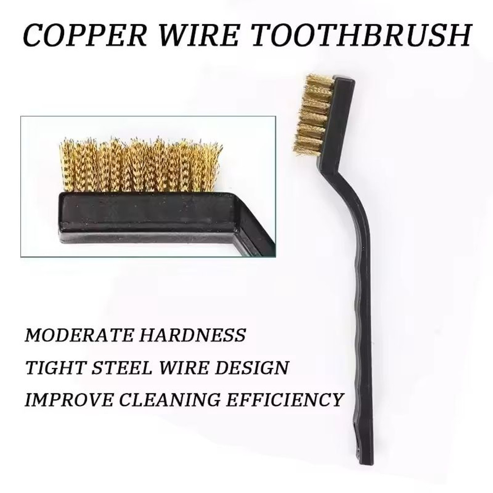 Mini Wire Brush Set With Copper Steel And Stainless Steel Bristles For Heavy Duty Cleaning 2