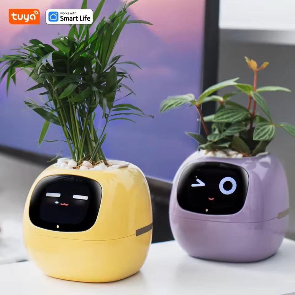 Smart AI Planter With LED Expressions And Sensors For Easy Fun Plant Care 8