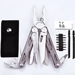 multifunction folding tool set with knife scissors and pliers for edc and survival use