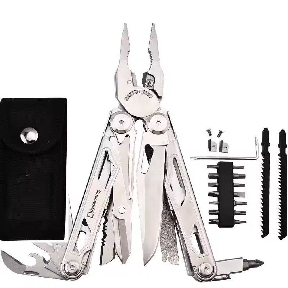 Multifunction Folding Tool Set With Knife Scissors And Pliers For EDC And Survival Use 5