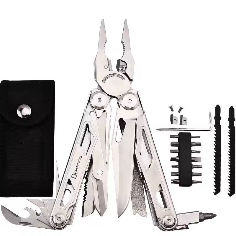 Multifunction Folding Tool Set With Knife Scissors And Pliers For EDC And Survival Use 5