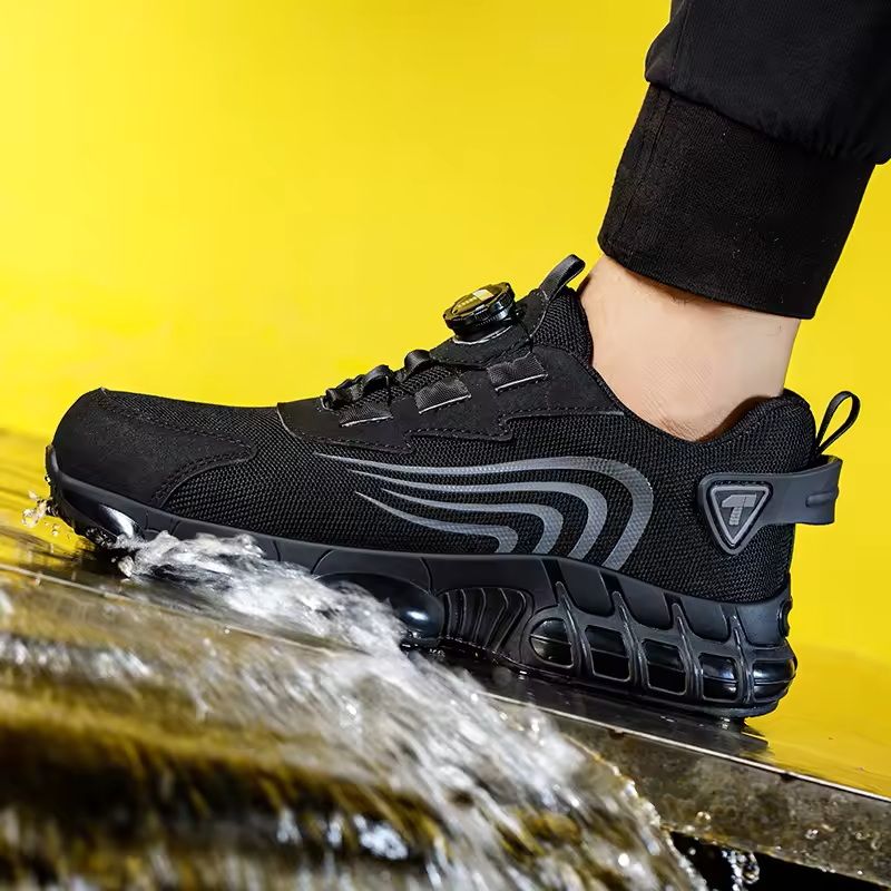 Mens Anti Impact Safety Shoes With Steel Toe And Rotary Lock For Work And Sport 3