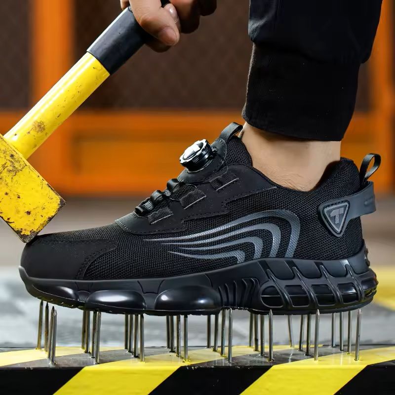 Mens Anti Impact Safety Shoes With Steel Toe And Rotary Lock For Work And Sport 5