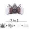 Reusable Half Face Respirator Mask With Filters For Dust Gas And Chemical Protection 6