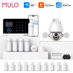 smart wifi gsm home alarm system with motion sensor and app control for alexa