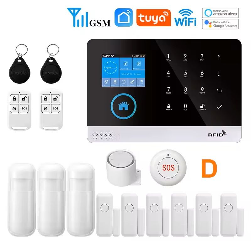 Smart WiFi GSM Home Alarm System With Motion Sensor And App Control For Alexa 10