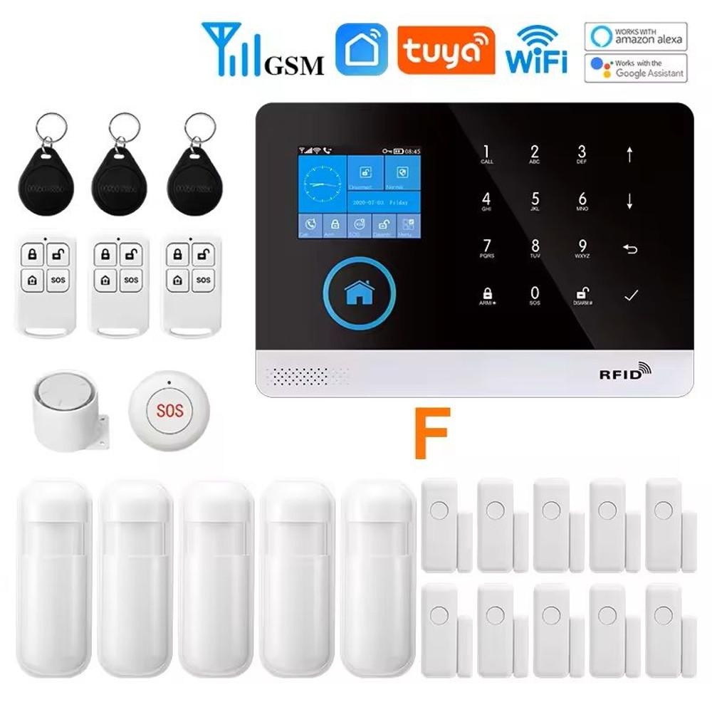 Smart WiFi GSM Home Alarm System With Motion Sensor And App Control For Alexa 12