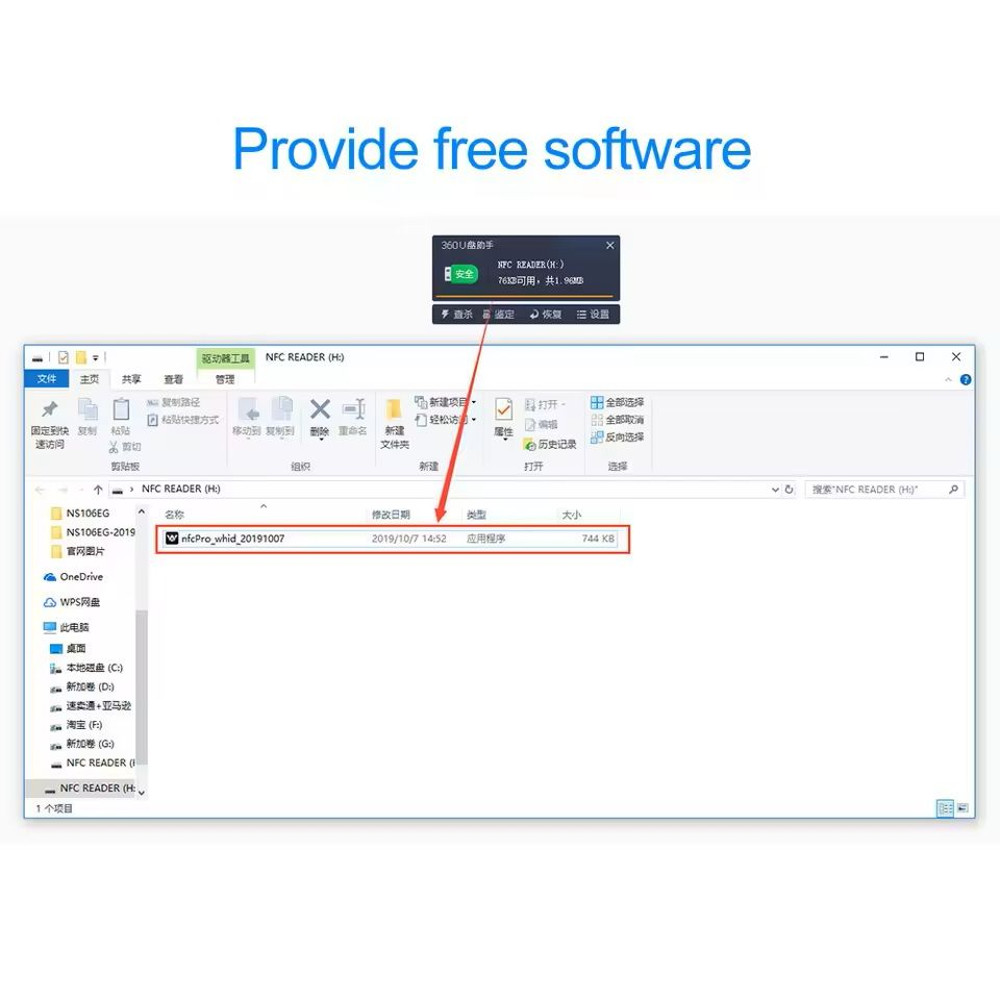 NFC RFID Smart Card Reader And Writer USB Copier For Access Control Key Fob And Tag Duplication 4