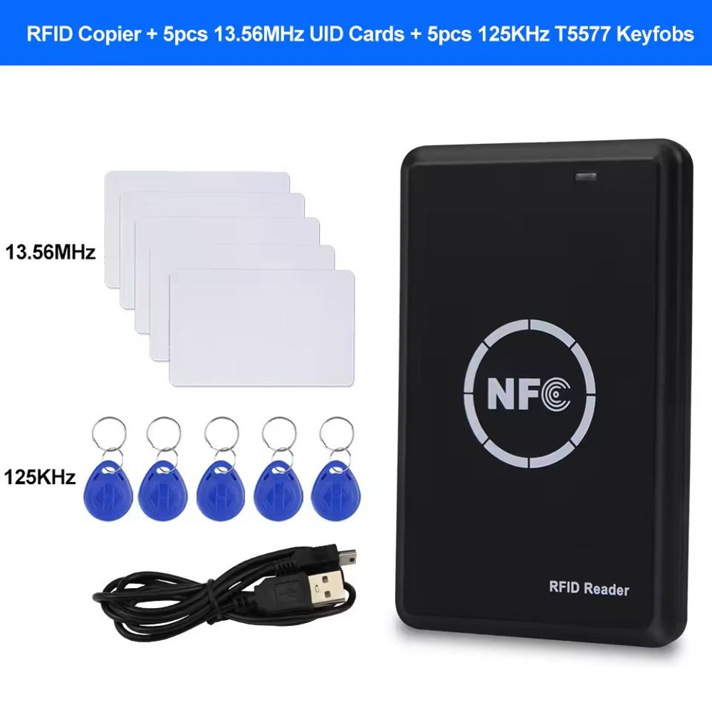 NFC RFID Smart Card Reader And Writer USB Copier For Access Control Key Fob And Tag Duplication 6