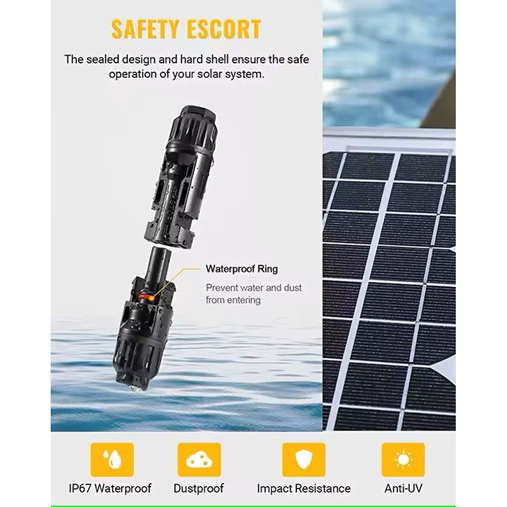 Solar PV Connector Set Male And Female Pairs For 1000V 30A Solar Panel Cable 25 To 6mm 4