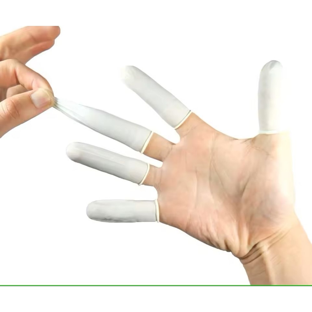 Disposable Latex Finger Cots Non Slip Protective Fingertip Covers For Anti Static Tool Use 1