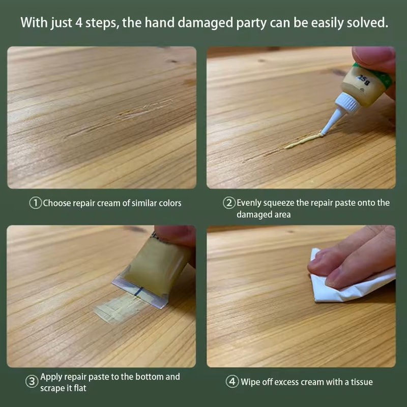 Wood Scratch Repair Paste Kit For Furniture Floors And Cabinets 5