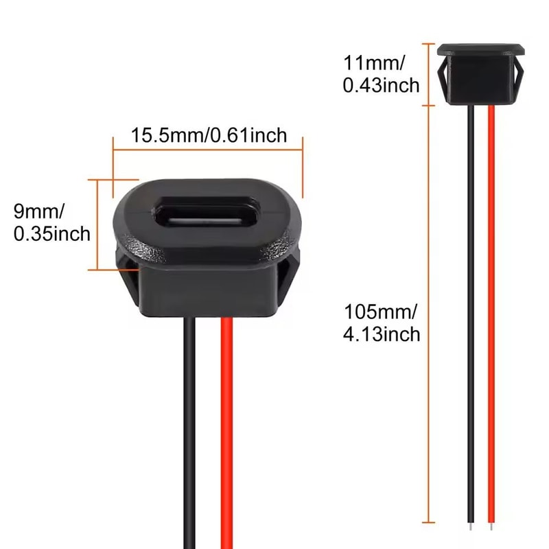 Waterproof TypeC Charging Socket With Card Buckle 51020 Pcs 0