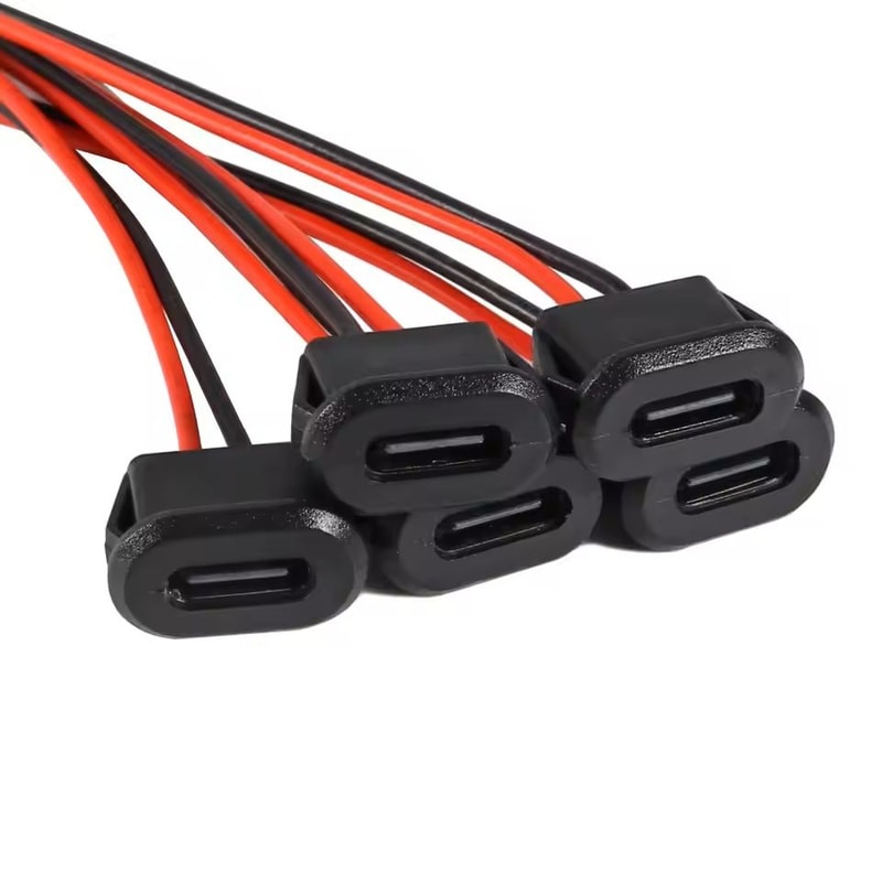 Waterproof TypeC Charging Socket With Card Buckle 51020 Pcs 5