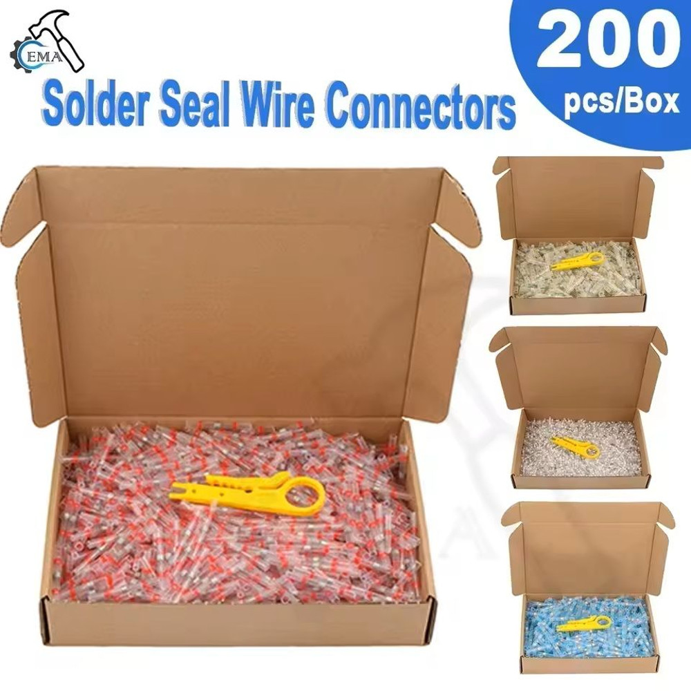 Waterproof Heat Shrink Wire Connectors Solder Seal Electrical Terminals 100200 Pcs 0