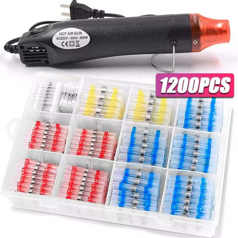 Waterproof Heat Shrink Wire Connector Kit Solder Seal Crimp Terminals With Optional Heat Gun 50120 0