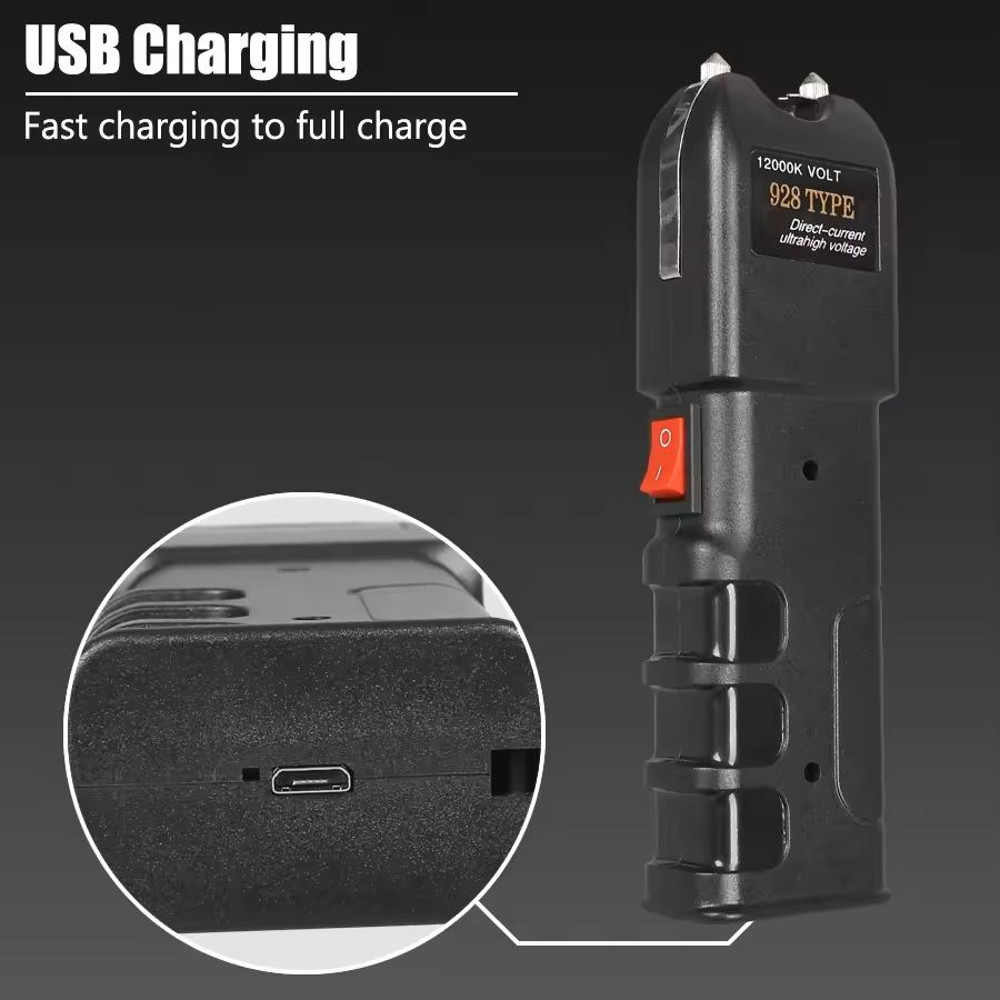 USB Rechargeable Tactical Flashlight With Window Breaker And Fixed Focus Beam 1