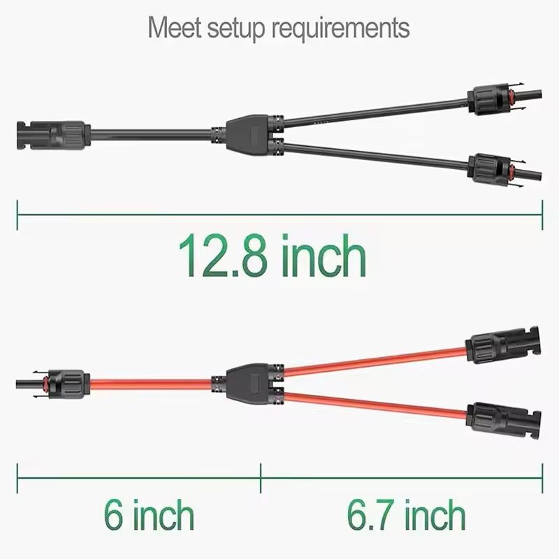Solar Y Branch Connector Cable 30A For Parallel Wiring PV Panels 5