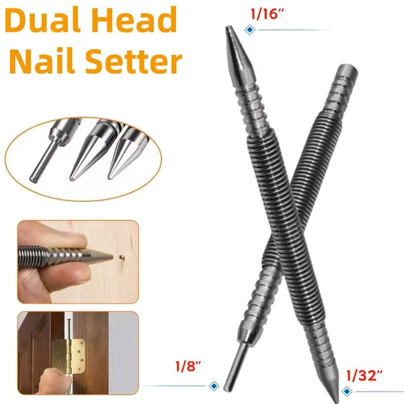 Spring Loaded Center Punch Tool For Marking Metal And Wood Without Hammer 0