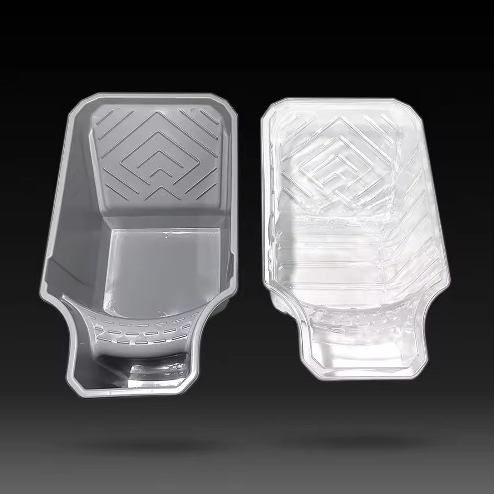 4 Inch Paint Cup With Roller Handle Large Capacity Durable Plastic For Brushes And Rollers 1