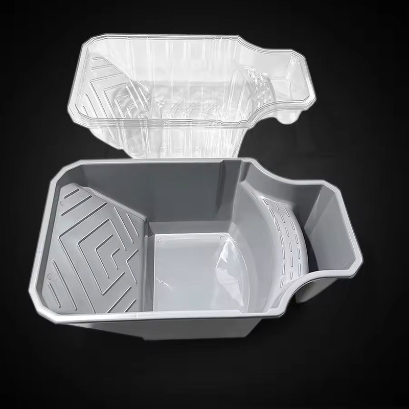 4 Inch Paint Cup With Roller Handle Large Capacity Durable Plastic For Brushes And Rollers 6