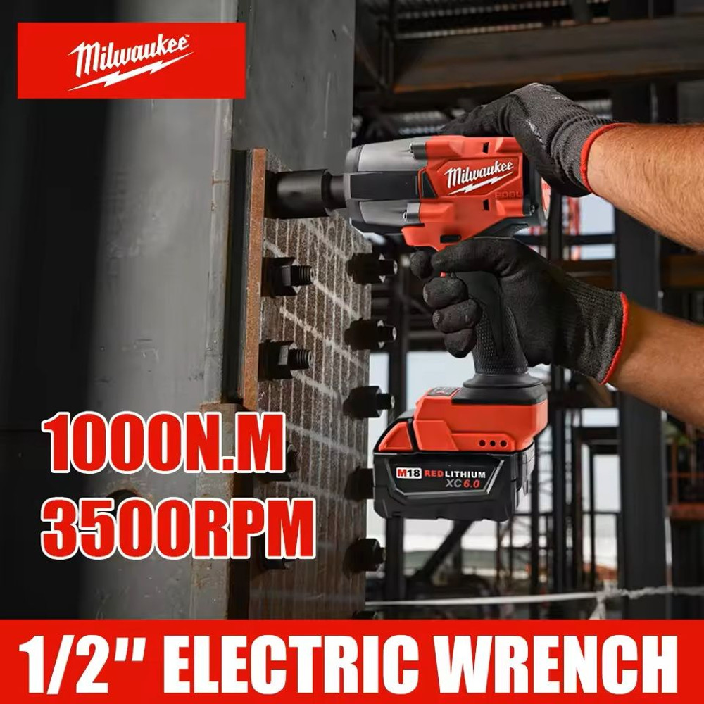 Cordless Brushless Impact Wrench With 1000NM Torque And Half Inch Chuck For Heavy Duty Power Tool U 2