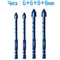 Serrated Drill Bit Set For Glass Tile And Concrete With Four Edge Tips In Assorted Sizes 11