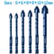 Serrated Drill Bit Set For Glass Tile And Concrete With Four Edge Tips In Assorted Sizes 14